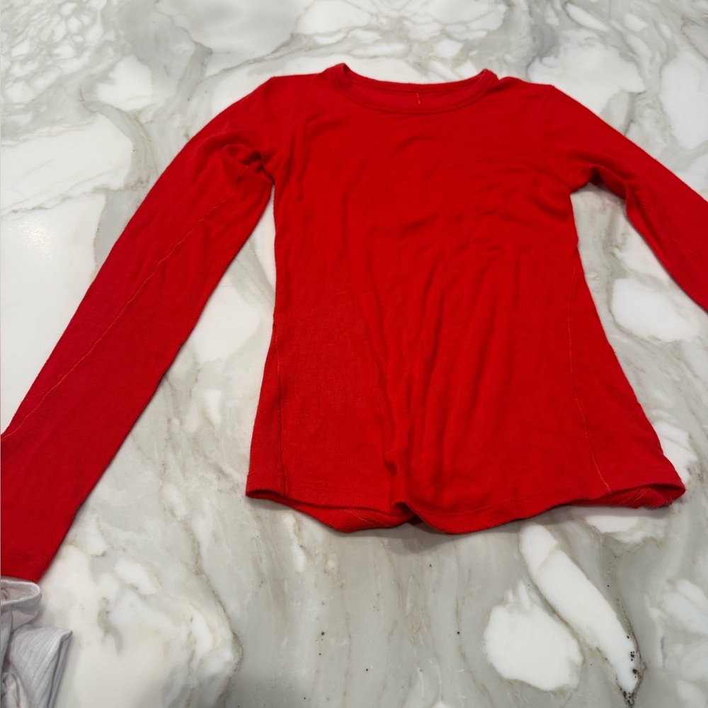 lululemon athletica Red Long Sleeve Top